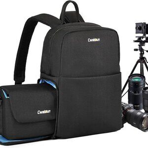 Cwatcun Camera Backpack Bag Side Access Camera Bag for DSLR Mirrorless SLR Camer